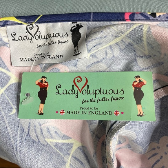 Lady Voluptuous 16 flamingo print dress - Picture 7 of 10